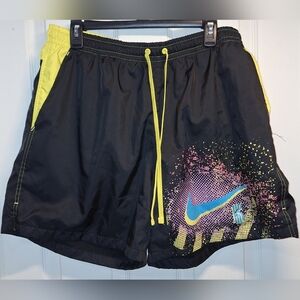 Nike Kyrie Retro Black and Yellow Athletic Shorts